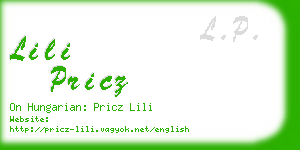 lili pricz business card